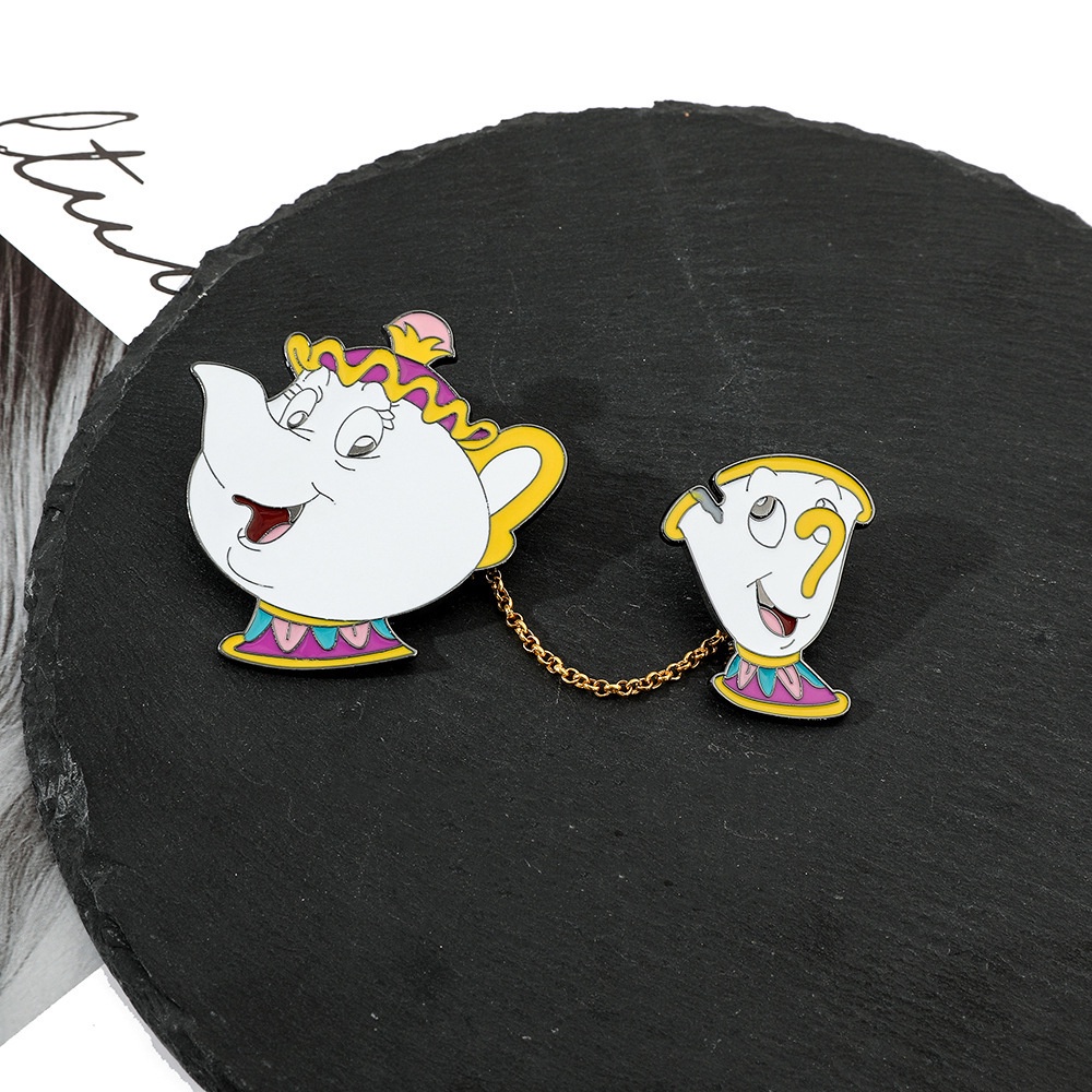 Bà Người Đẹp Và Quái Vật Trong Phim Người Đẹp Và Quái Vật Ghim Cài Áo Kim Loại Hình Ấm Trà / Ấm Trà Độc Đáo