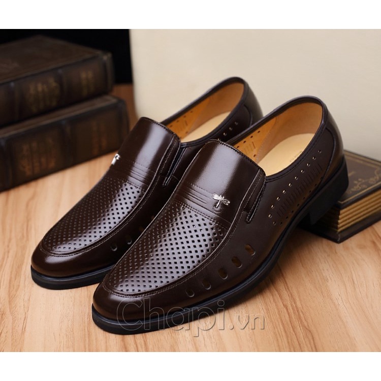 Giày hè nam da bò cao cấp , đế cao su non đi rất êm và mềm , tăng chiều cao 4cm ( da bò nguyên tấm , miễn ship )