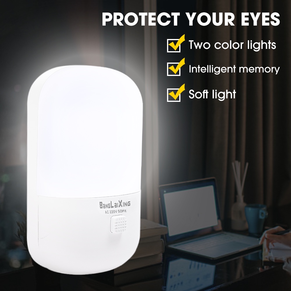 Đèn LED Đọc Sách Bảo Vệ Mắt Hai Màu Mềm Điều Chỉnh Được Tiết Kiệm Năng Lượng Cổng USB