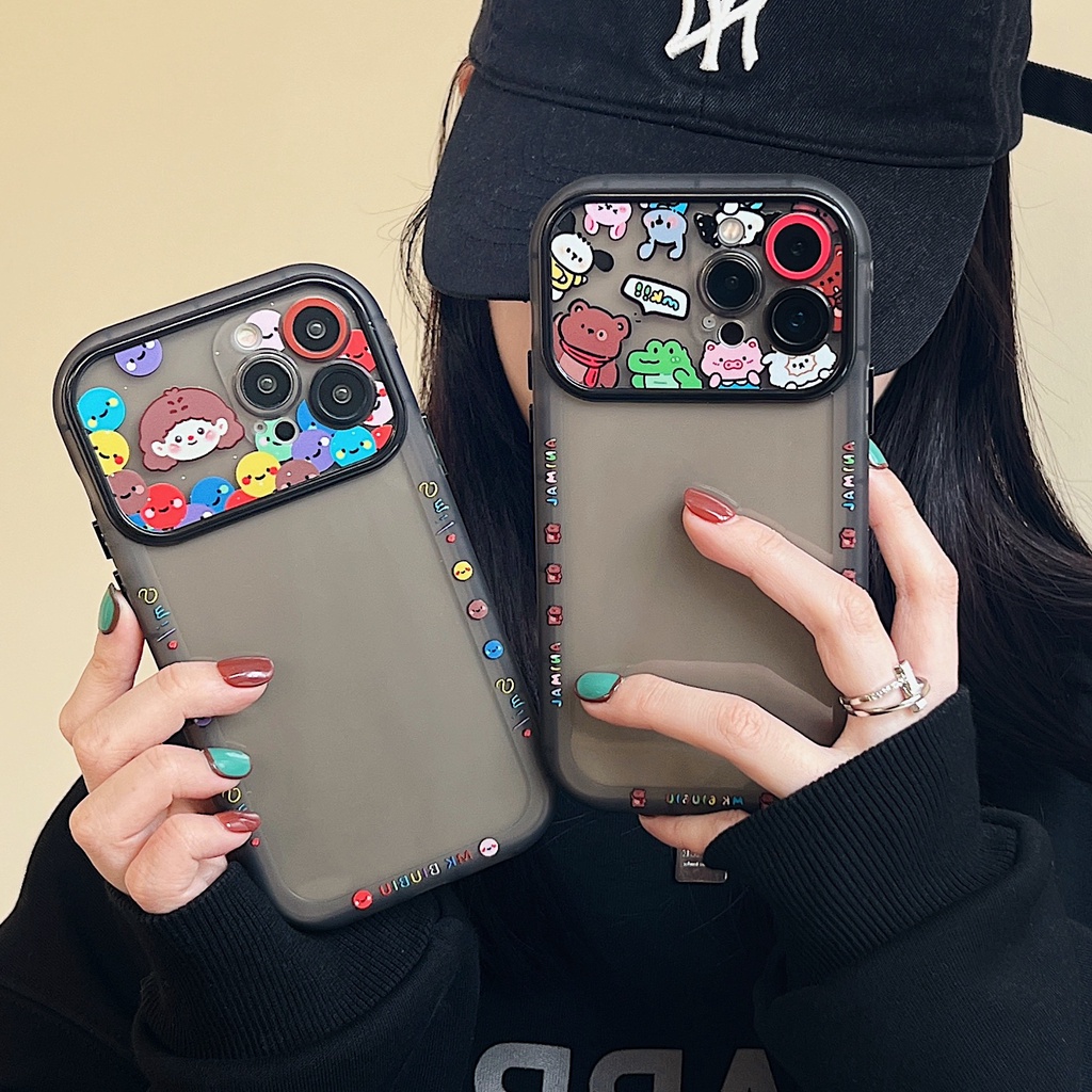 Ốp Điện Thoại TPU Dẻo Trong Suốt Họa Tiết Hoạt Hình Cô Gái &amp; Động Vật Cho iPhone 14 13 12 11Pro Max 14 Plus