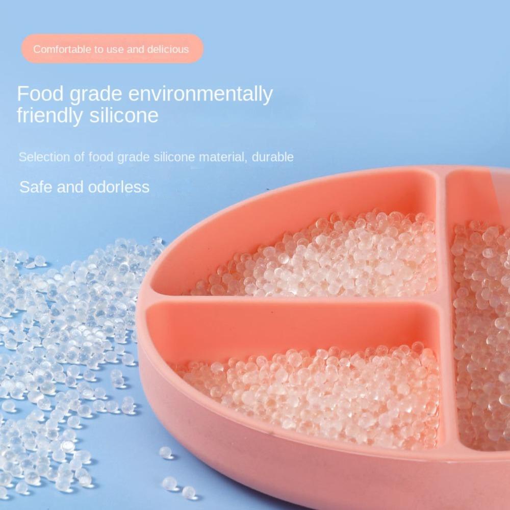 WONDER Silicone Plate Kitchen Food Container Kid Feeding Bowl Storage Tray Vegetable Fruit Plate Bread Cake Pan Baby Feeding Plate