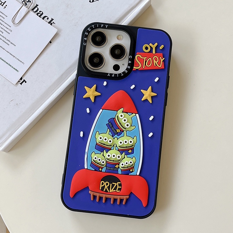 Ốp Điện Thoại Silicon Mềm Hình Tàu Hỏa / Người Ngoài Hành Tinh 3D Cho iPhone 14 13 12 11 Pro MAX XR IX XS MAX 7 8 Plus