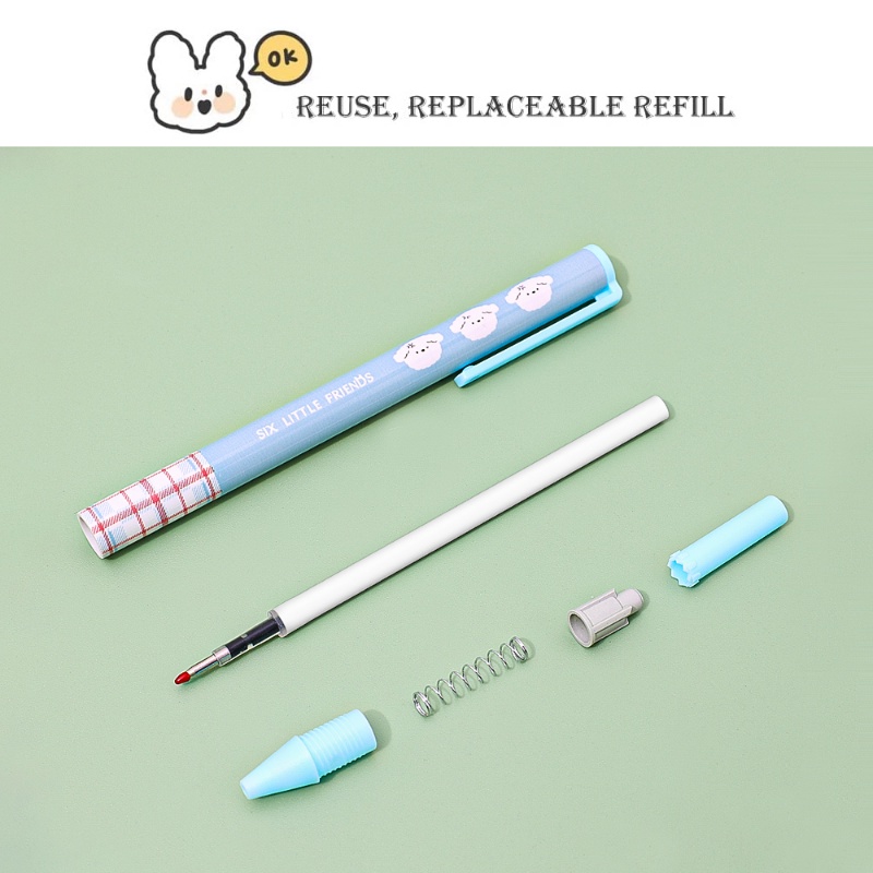 Bút Keo Dạng Nhấn Nhanh Khô In Họa Tiết Hoạt Hình Thời Trang Cho Học Sinh / Văn Phòng