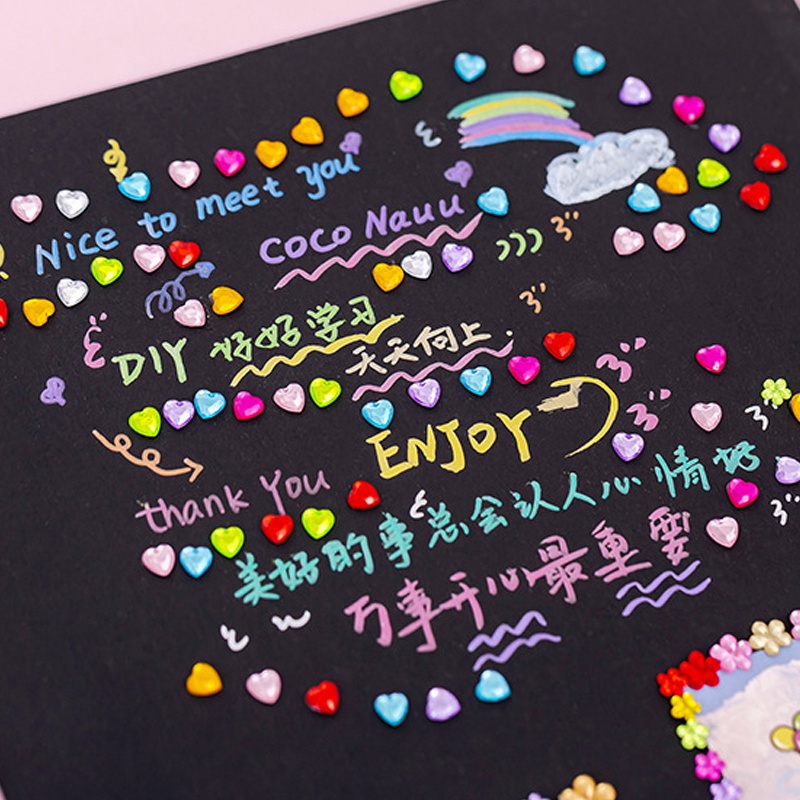 Miếng Dán Trang Trí Album Ảnh Bằng Acrylic Đính Đá Lấp Lánh Độc Đáo DIY