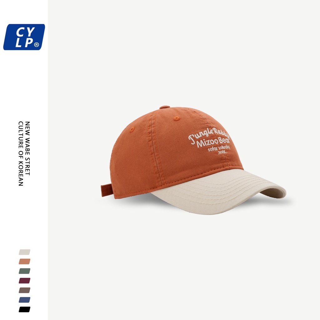 Mũ Lưỡi Trai Thêu Chữ Phối Màu Tương Phản Thời Trang Xuân Hè Cá Tính Cho Nam Và Nữ