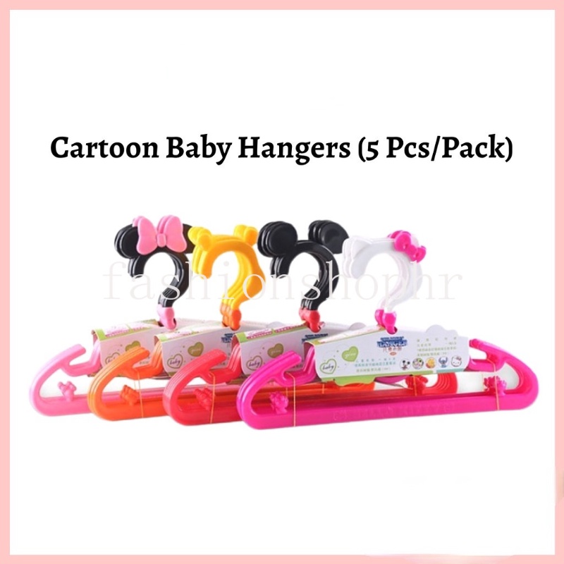 5 Móc Treo Quần Áo Bằng Nhựa Hình Chuột Mickey Hoạt Hình