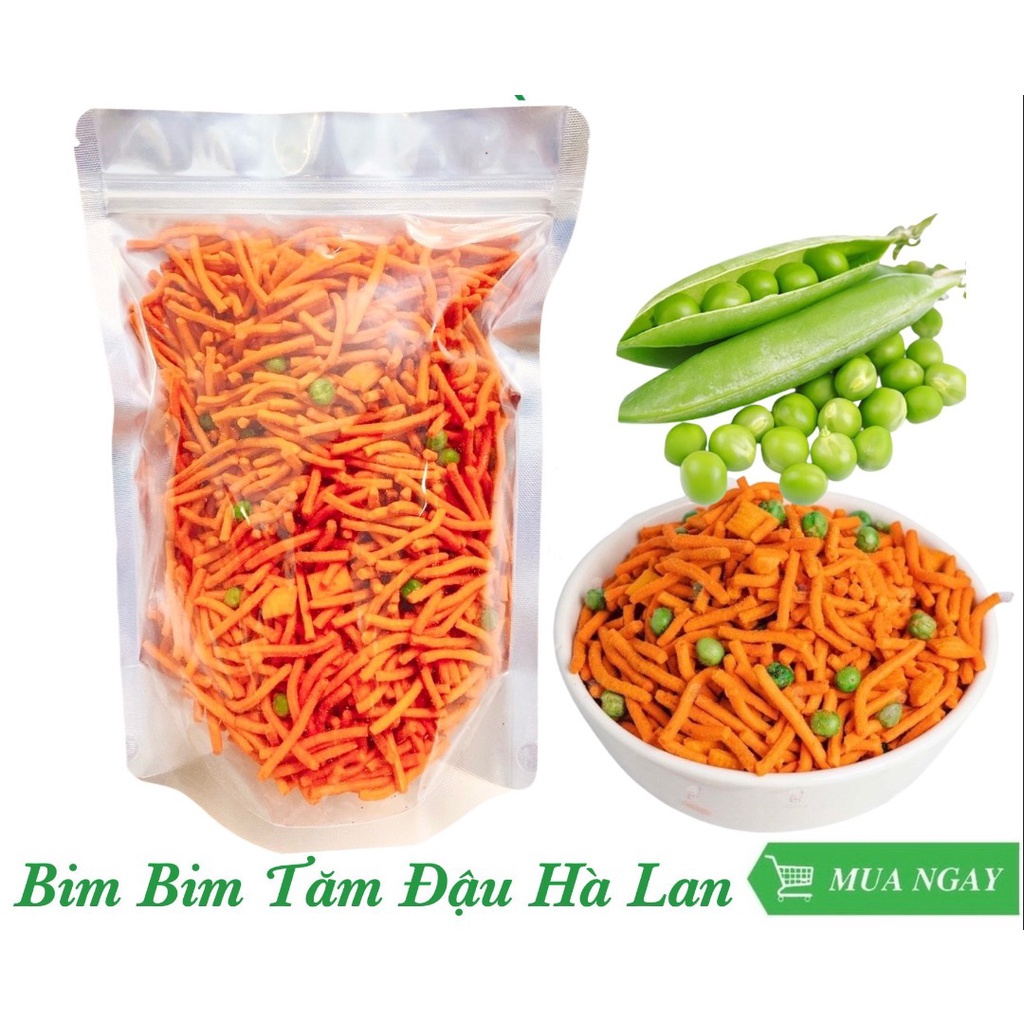 1kg bim bim tăm que đậu hà lan sấy giòn, loại ngon
