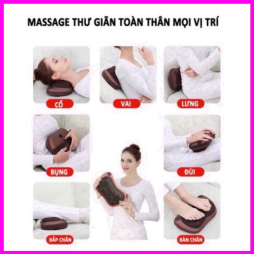 Gối massage cổ vai gáy hồng ngoại xoay 2 chiều - máy massage cổ vai gáy - ảnh sản phẩm 7