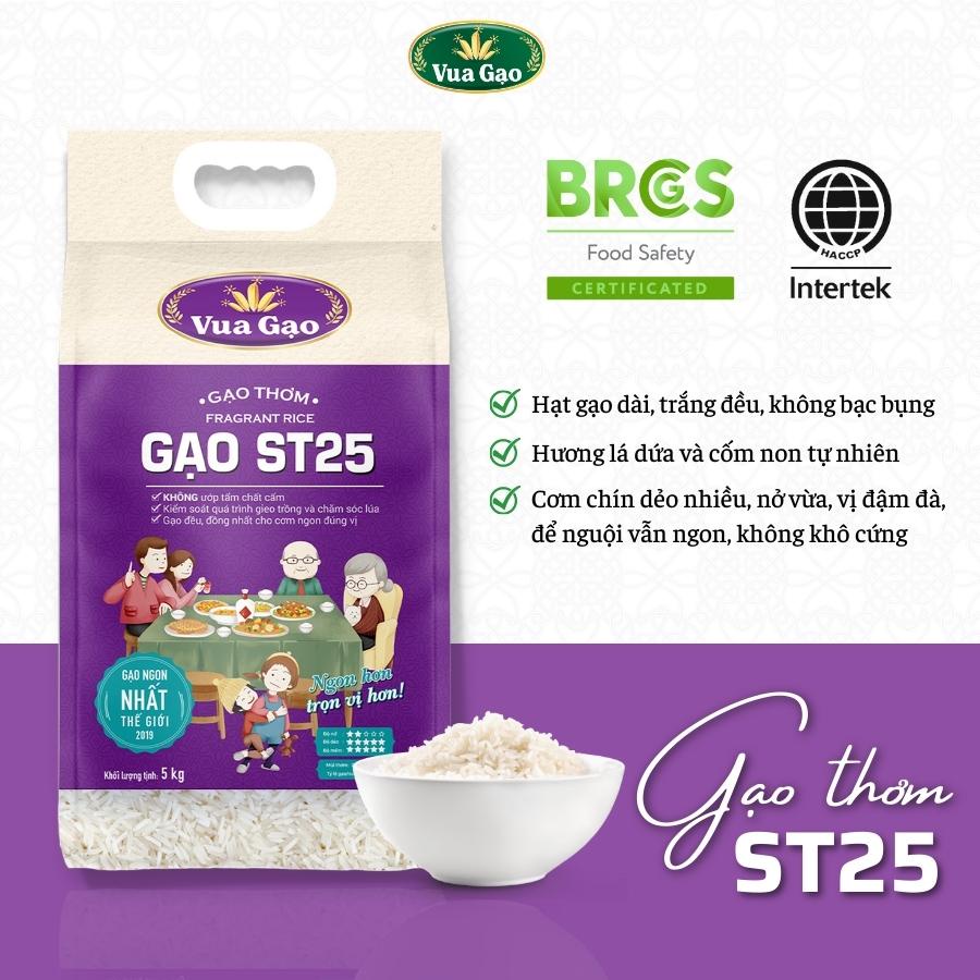 Gạo ST25 Túi 5kg – Chính Hãng Vua Gạo – Gạo Thơm Ngon, Dẻo Nhiều, Vị Đậm Đà – Top 1 Thế Giới 2019