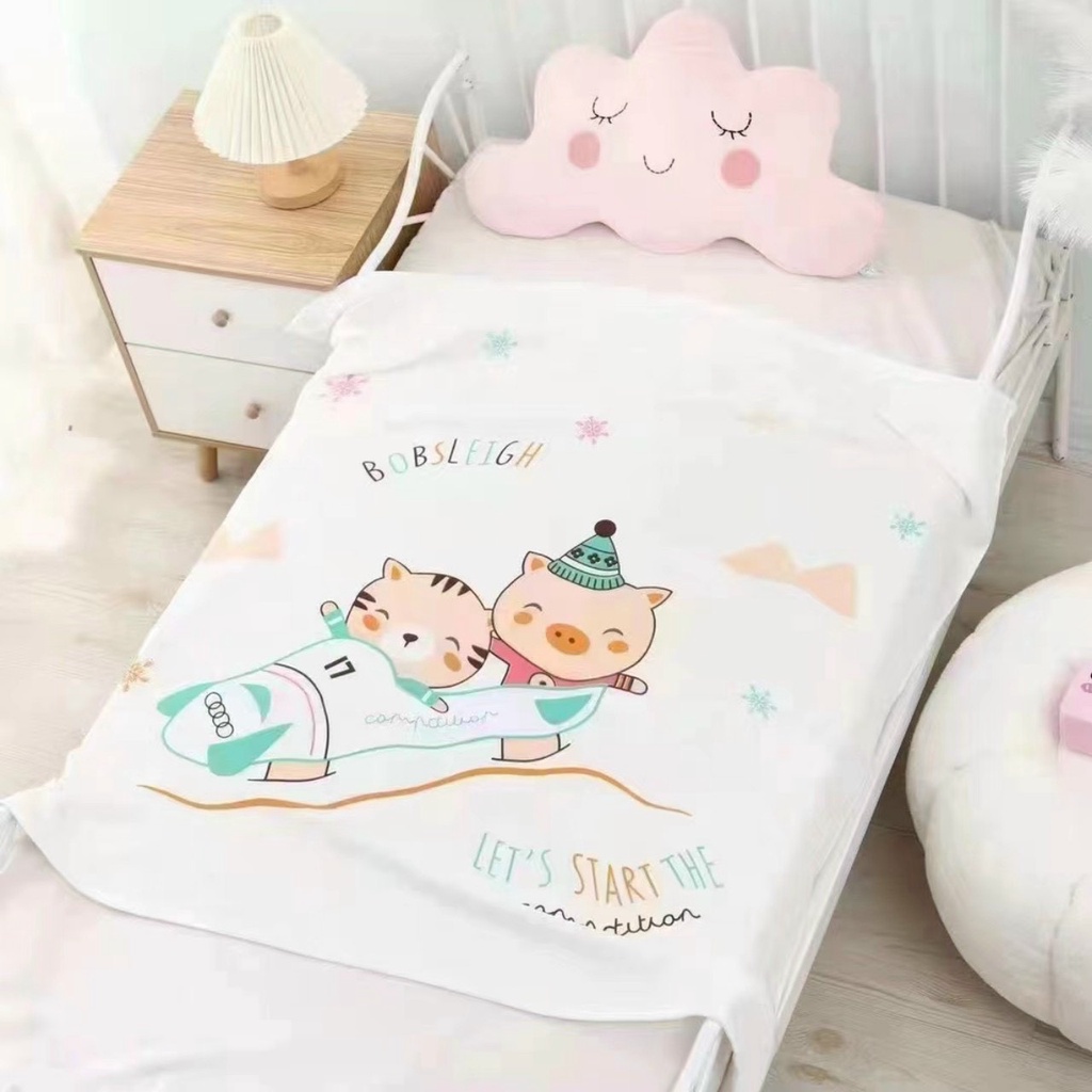 Quà tặng từ thương hiệu Chilux Chăn mùa hè cho bé, mềm mịn, màu trung tính