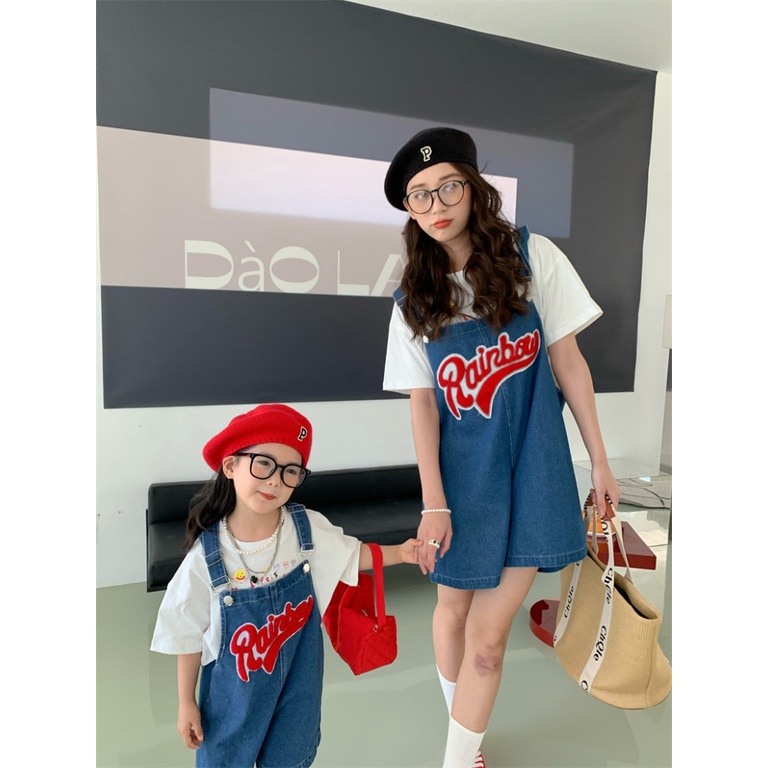 Quần Denim Nhãn Hiệu Cho Mẹ Và Bé Phong Cách Hàn Quốc