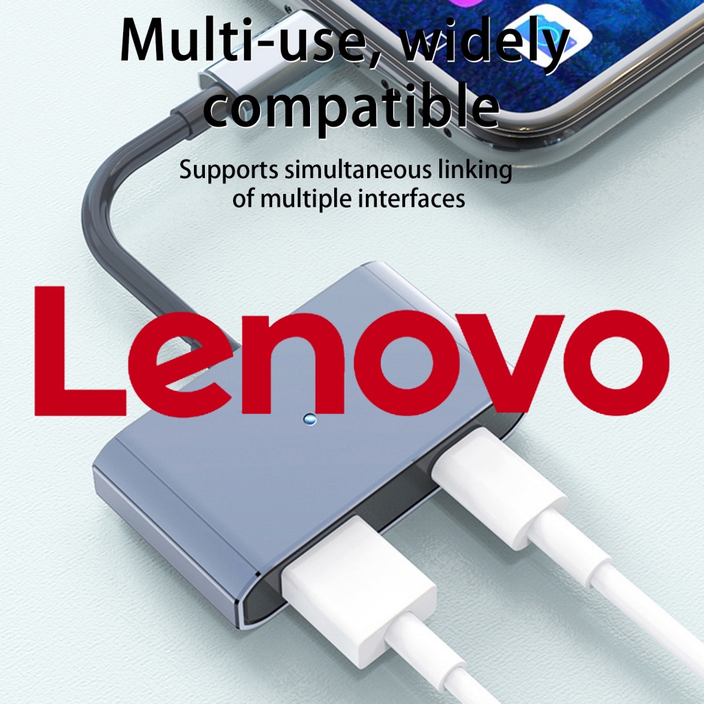 Bộ Chuyển Đổi Type-C Sang USB OTG 2 Cổng USB 3 Trong 1 Bằng Hợp Kim Nhôm Tiện Dụng