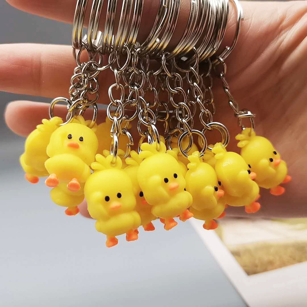 Móc Khóa Hình Vịt Vàng mini Dễ Thương