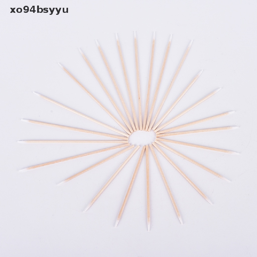 Set 100 Tăm Bông Xo94Bsyu 100X Tay Cầm Bằng Gỗ Dùng Trong Xăm Mình