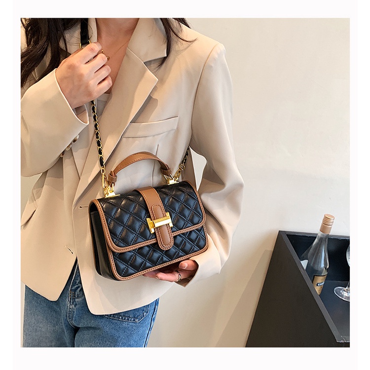 Túi xách nữ đeo chéo hình vuông nhỏ gọn thích hợp đi làm đi chơi sang chảnh da PU cao cấp M18 2108