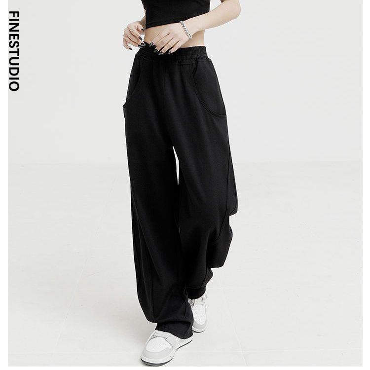 Quần Dài Ống Rộng Họa Tiết Quả Chuối Thời Trang Mùa Thu Cho Nữ