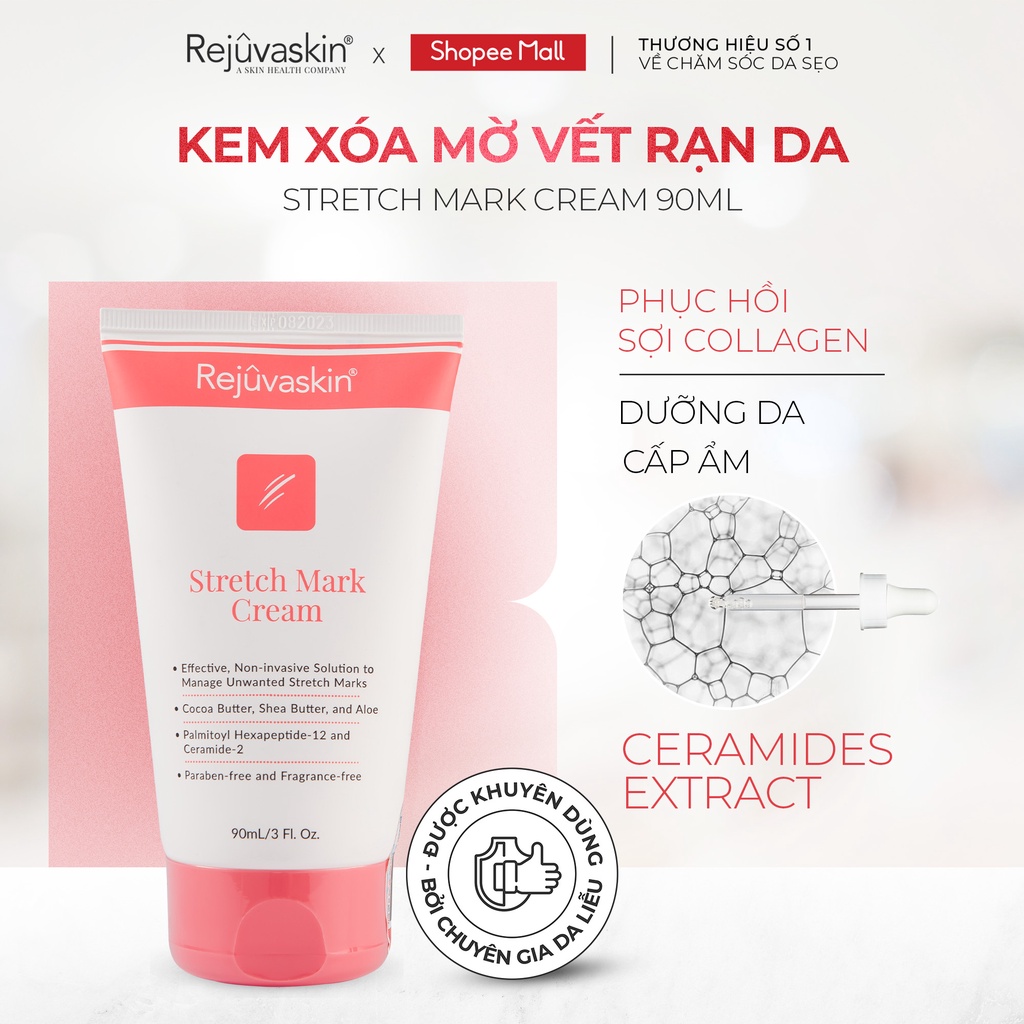 Kem phòng ngừa và làm mờ rạn da REJUVASKIN Stretch Mark Cream 90ml