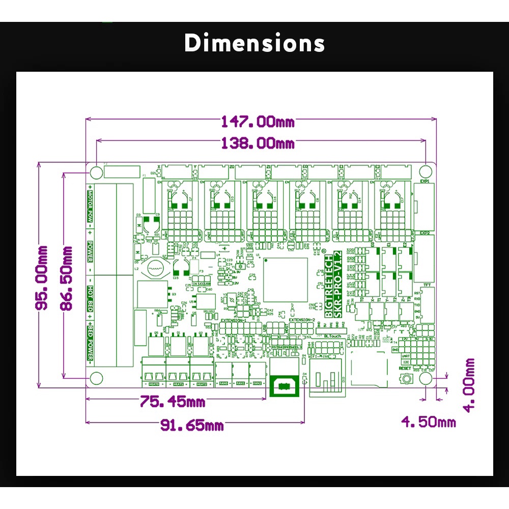 Board mạch BIGTREETECH SKR PRO V 1.2 32 Bit chính hãng dành cho máy IN 3D