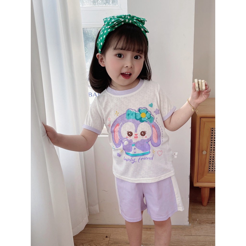 Bộ Đồ Thể Thao Tay Ngắn Vải Cotton Thoáng Khí Thời Trang Mùa Hè 2023 Dễ Thương Cho Bé