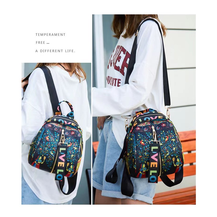 Ba lô vải oxford thời trang dành cho nữ