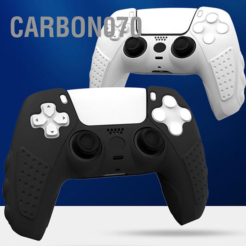 Carbon070 Vỏ bọc silicon chống trượt Gamepad Nắp bảo vệ tay cầm cho bộ điều khiển trò chơi PS5