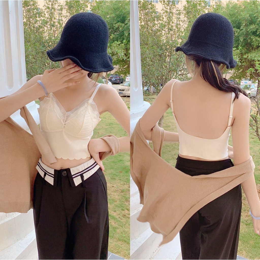 Áo Lót Lụa Lạnh Không Đường May Cố Định Cúp 2 / 20x Phong Cách Thời Trang Xuân Hè 2023