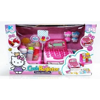 Máy tính tiền siêu thị hello kitty và giỏ hàng