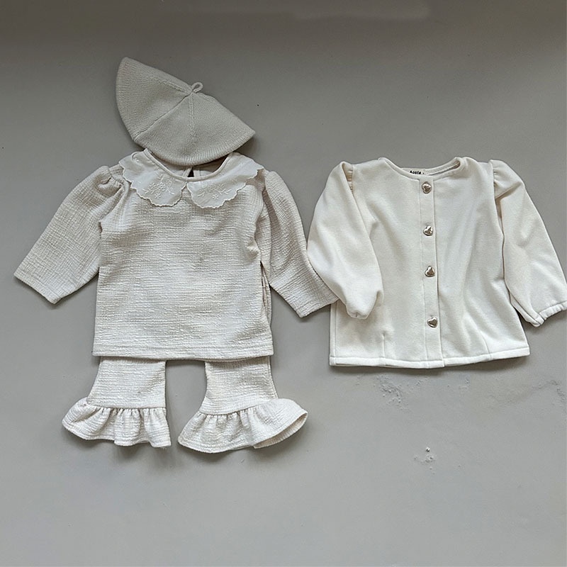 Áo Khoác Cardigan Phong Cách Retro Xinh Xắn Cho Bé Gái