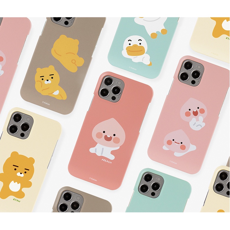 Kakao Friends - Spring edition pastel color hard case compatible for iphone 14 13 12 11 s23 s22 ultra plus