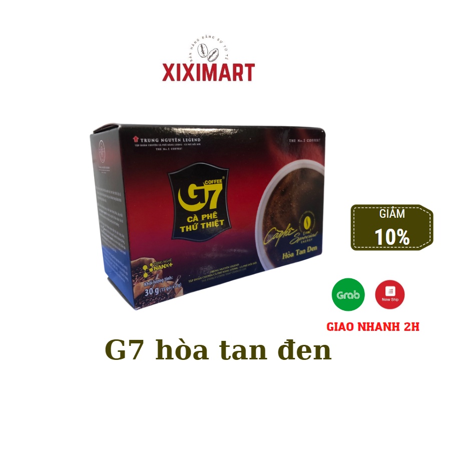 Cà phê đen G7 hoà tan đen hộp 15 gói x 2g Trung Nguyên Legend