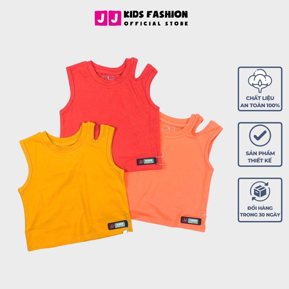 Áo thun croptop cho bé gái xẻ vai thời trang - JJ Kids