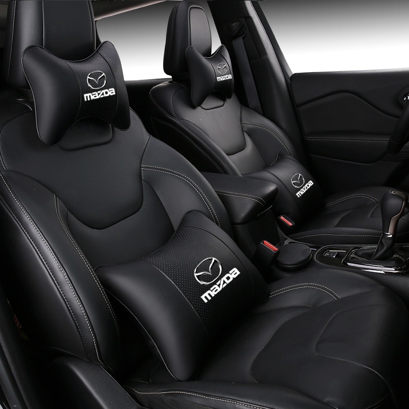 Gối Tựa Đầu Bằng Da Thoáng Khí Cho Xe Hơi Mazda 2 3 5 6 8 RX MX CX30 CX5 CX7 CX3 CX9 Atenza AXELA