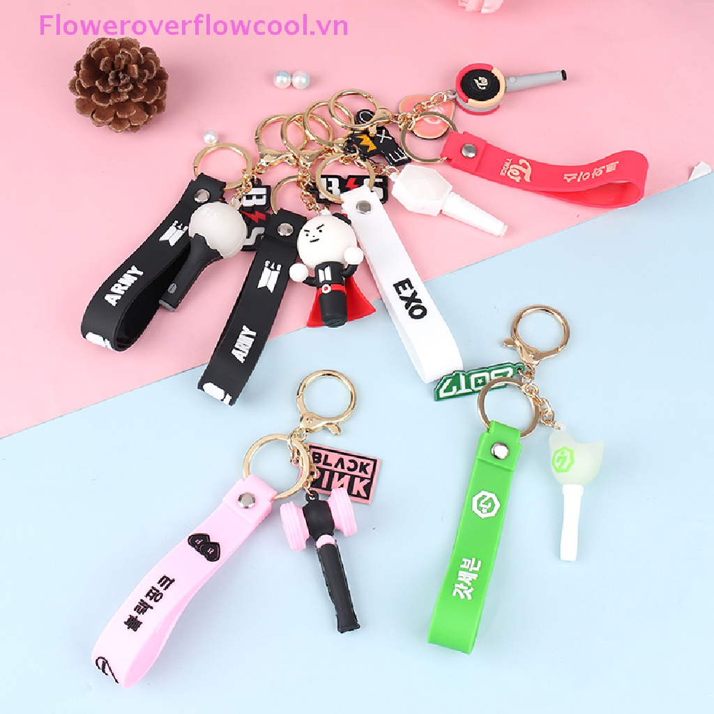 Móc Khóa Gậy Phát Sáng In Hình Nhóm Nhạc Kpop BTS TWICE NCT EXO BLACKPINK GOT7