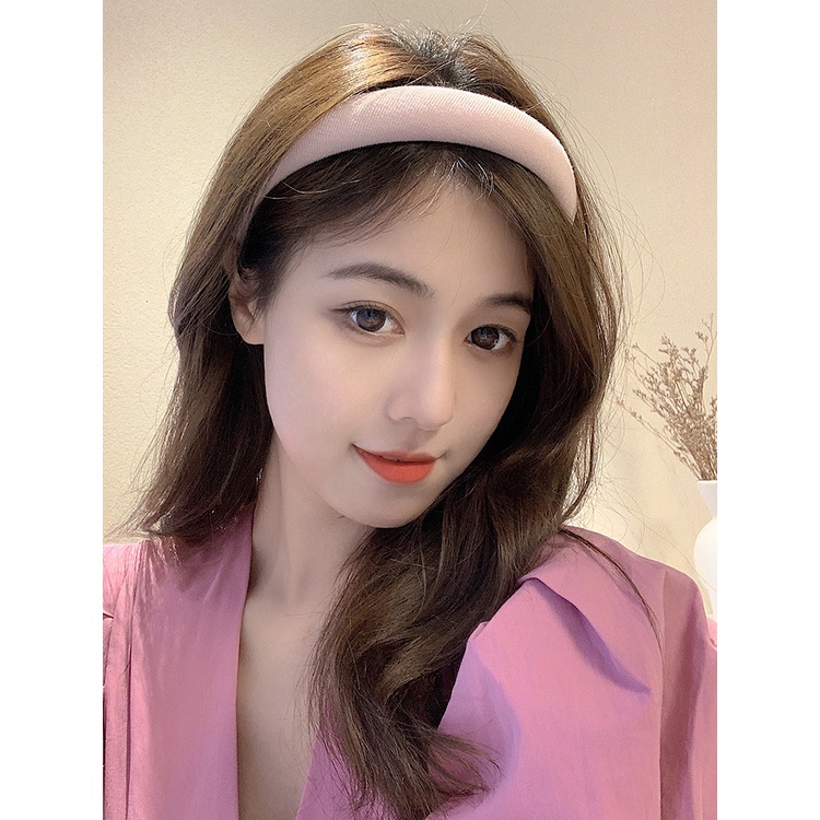 Băng Đô Cài Tóc Bằng Xốp Nhung Dày Dặn Co Giãn Nhiều Màu Sắc Tùy Chọn Cho Nữ ruiyan JP5