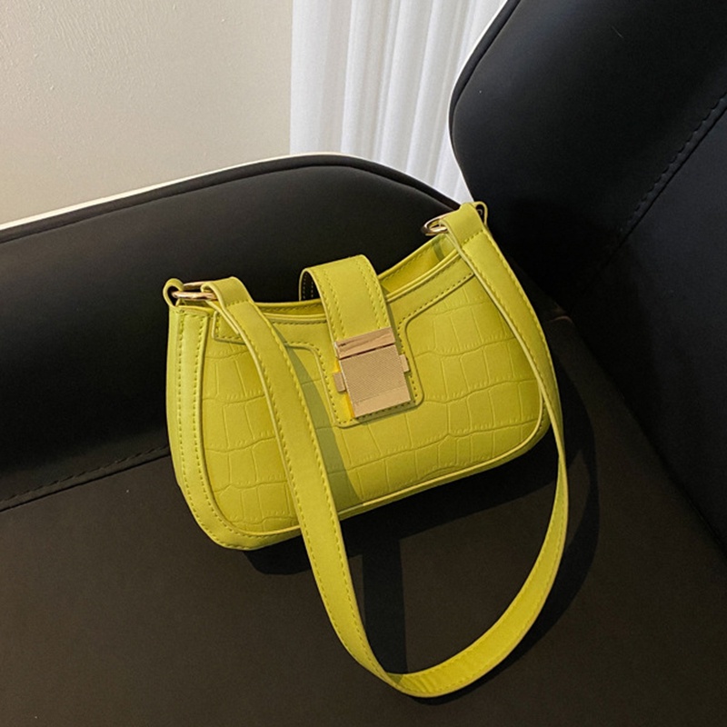 Ielgy Túi đeo dưới cánh tay Vuông Nhỏ Kết Cấu niche Cao Cấp Dành Cho Nữ