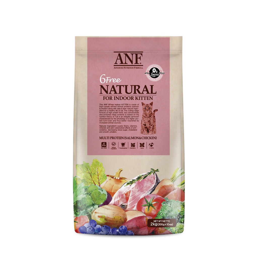 ANF 6Free - Thức ăn hạt cho mèo nhỏ dưới 12 tháng tuổi (bịch 6kg)