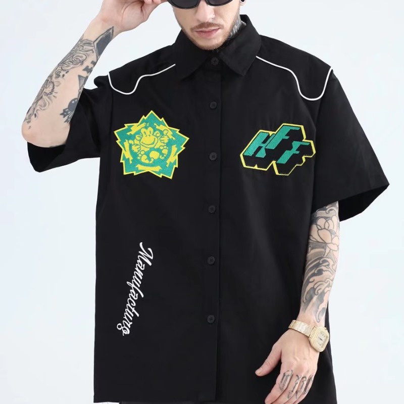 Áo polo Ngắn Tay Dáng Rộng Thời Trang Retro Mỹ Dành Cho Nam Và Nữ 2023 / Size M-3XL