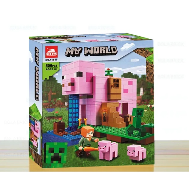 Non-Lego My World Minecraft Lắp Ráp Ngôi Nhà Heo