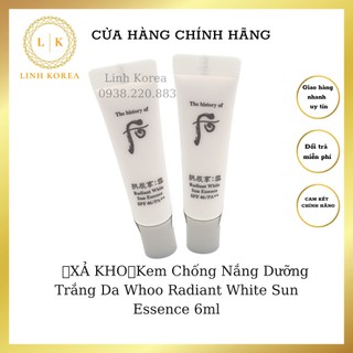 💥XẢ KHO💥Kem Chống Nắng Dưỡng Trắng Da Whoo Radiant White Sun Essence 6ml