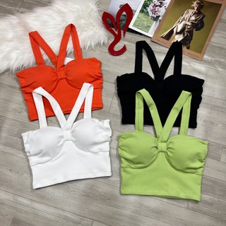 Áo croptop đan dây có mút ngực chất đẹp