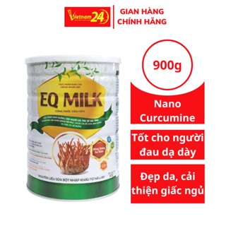 Sữa nghệ và đông trùng hạ thảo Nano Curcumin EQ milk - VIETNAM24H - Tốt cho người đau dạ dày, đẹp da, ngủ ngon 900g