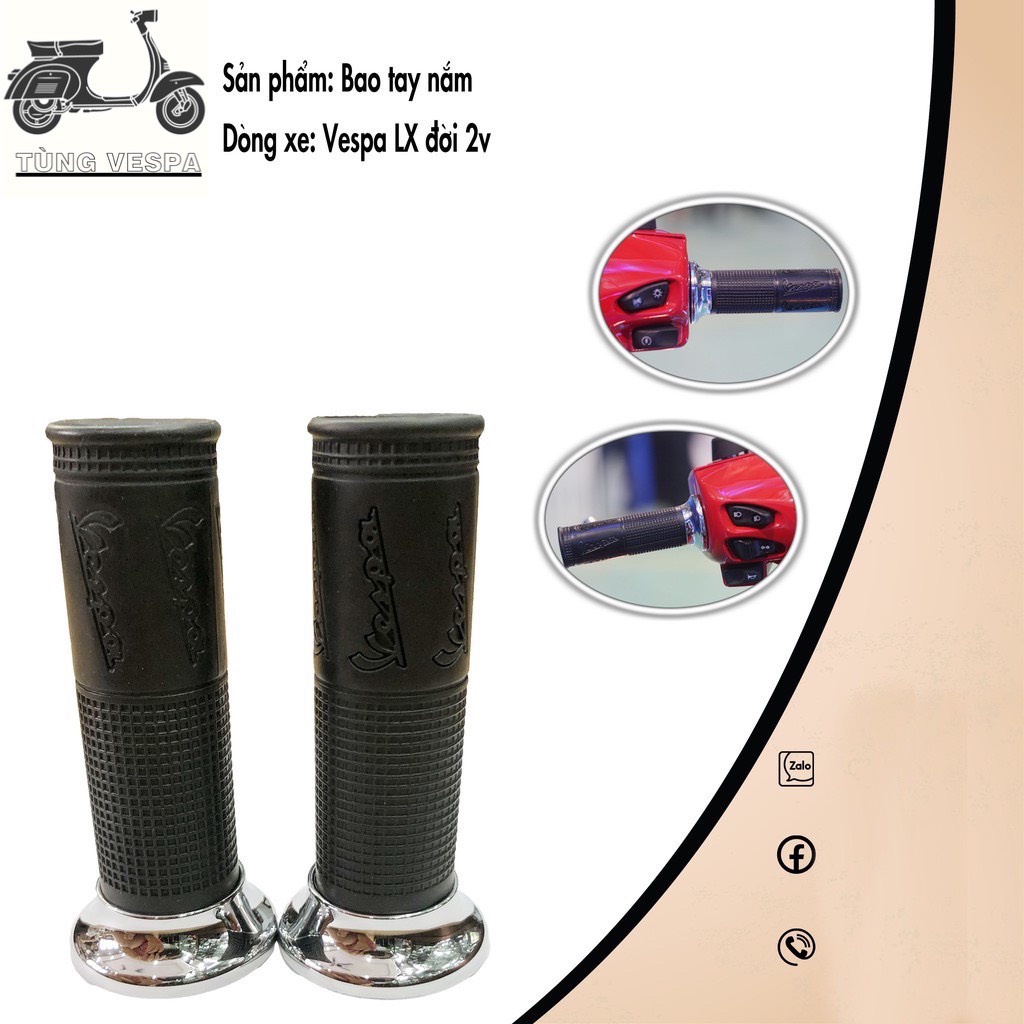 đôi tay nắm xe vespa LX 2V Việt, Vespa S chính hãng Piaggio, piagio A312 dòng xe vespa ý