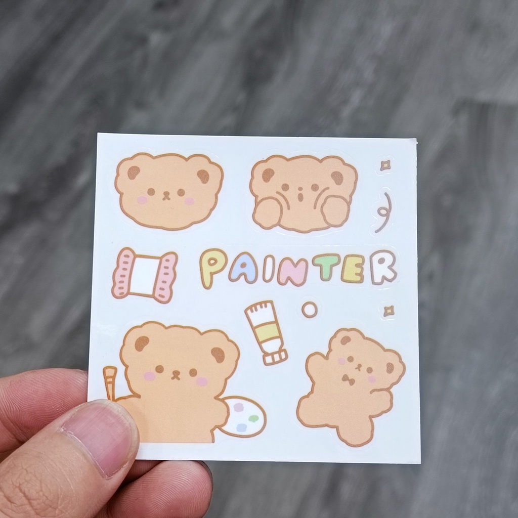 Sticker dễ thương,cute chống nước dán laptop, bình nước, đàn guitar, mũ bảo hiểm, vali.