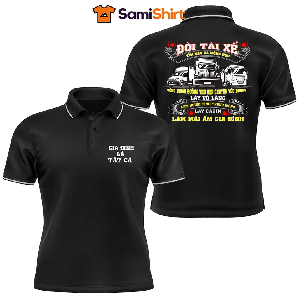 Áo Polo Đời Tài Xế Chất Liệu Poly Thái Thoáng Mát,Thấm Hút Mồ Hôi Thoải Mái Vận Động Cho Các Bác Lái Xe