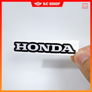 Tem chữ honda đỏ - đen dán xe siêu ngầu
