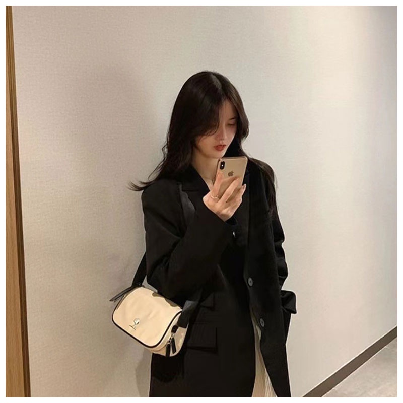 MISCHA Túi Đeo Chéo Vai Bằng nylon Màu Trơn In Hình Snoopy Thời Trang