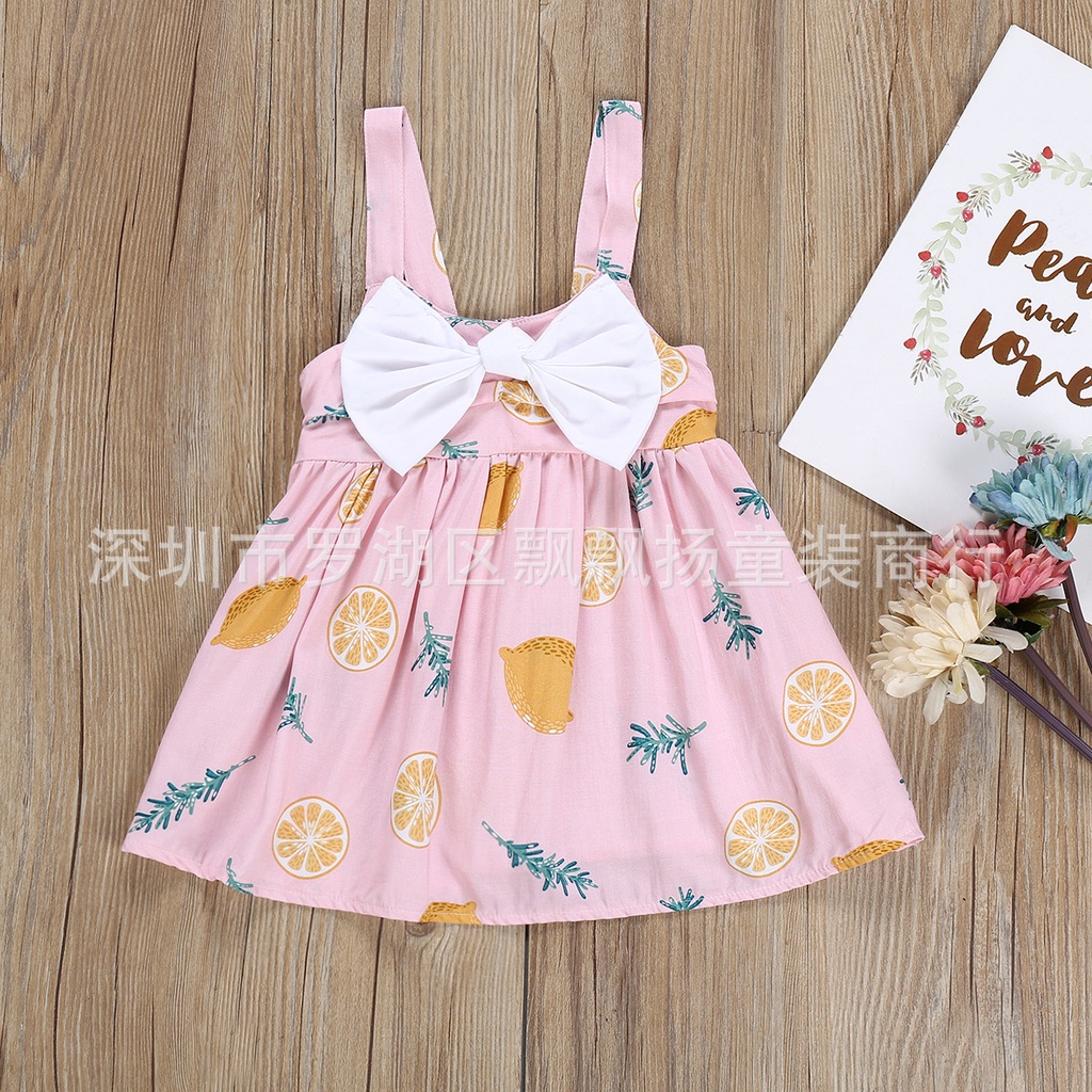 Váy hai dây cho bé gái/Đầm bé gái họa tiết xinh xắn dễ thương cho bé 1-5 tuổi, dáng đẹp