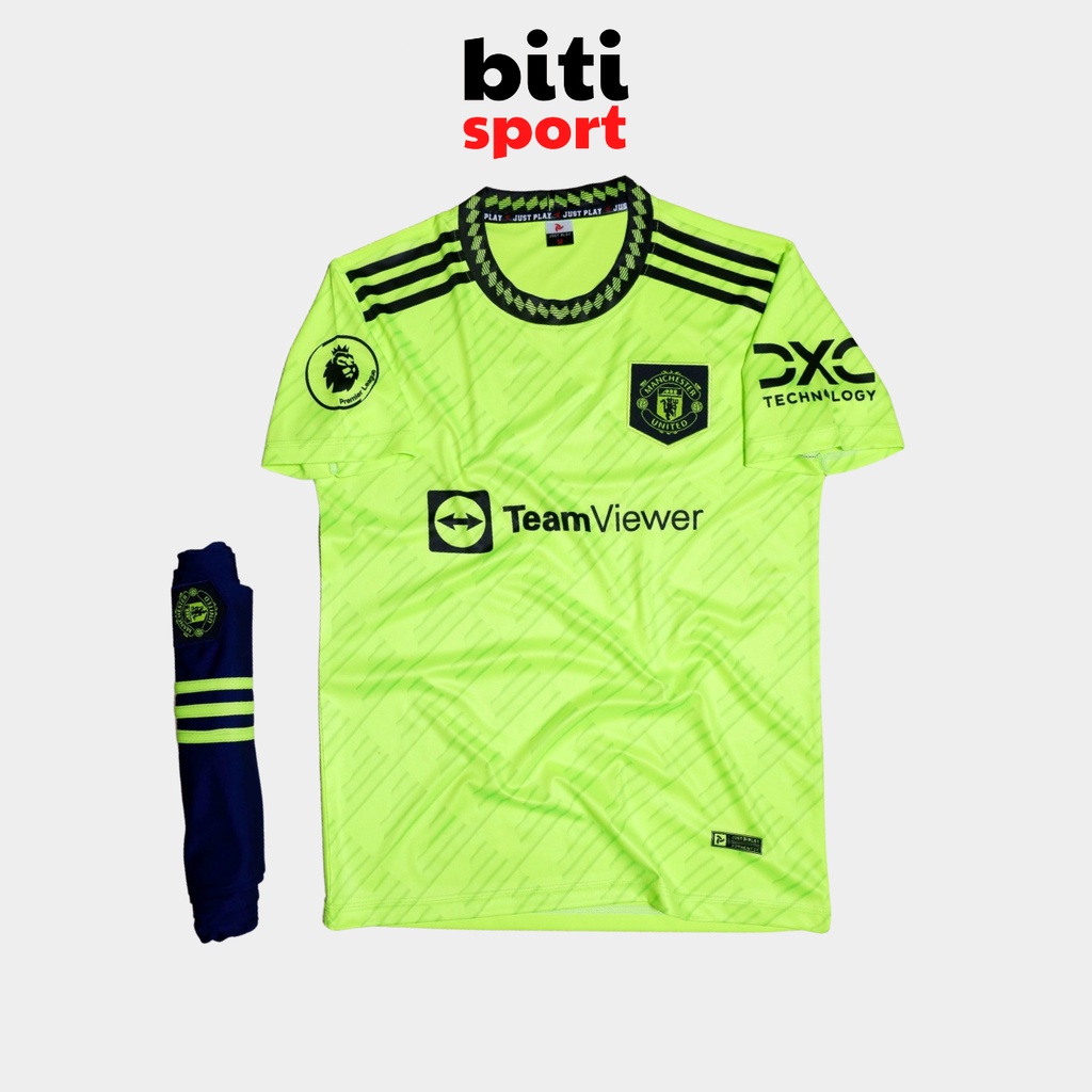 Bộ quần áo bóng đồ đá banh CLB MU Man United Manchester United xanh chuối
