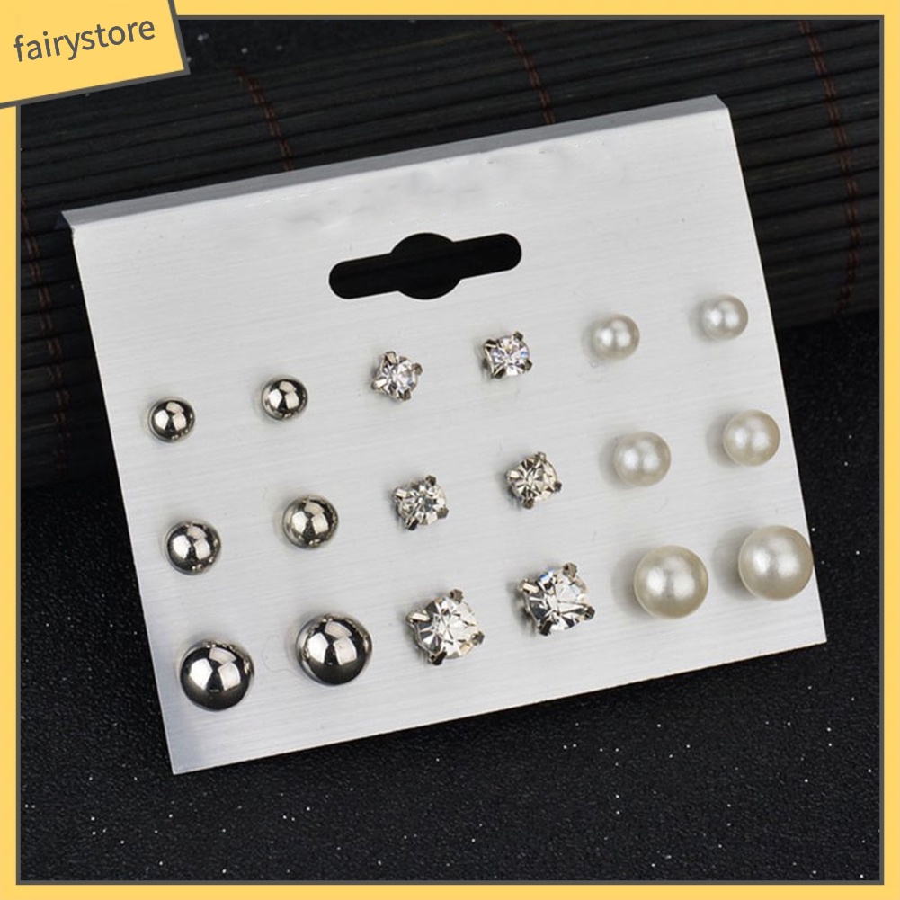 Set 1 / 6 / 9 / 12 Đôi Khuyên Tai Thời Trang Cho Nữ