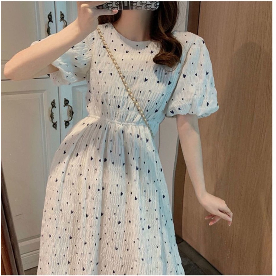 Đầm Tay Phồng Kiểu Pháp Thiết Kế Xinh Xắn Thời Trang Cho Nữ